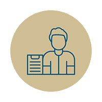 Symbol: Person mit Klemmbrett